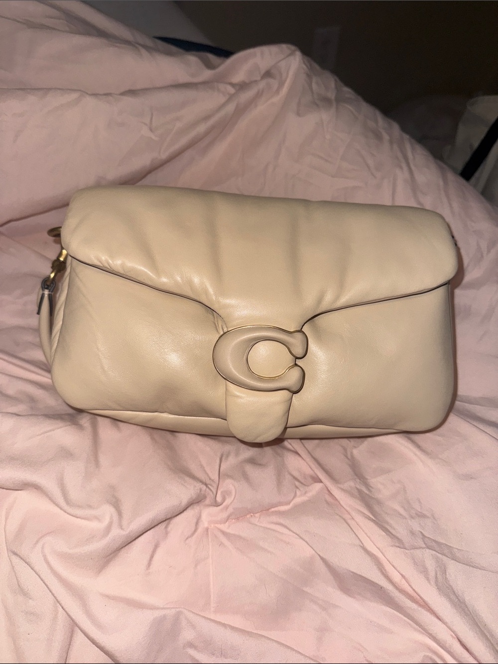 Coach Beige Pillow Tabby 26